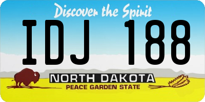 ND license plate IDJ188