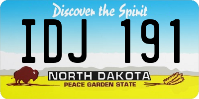 ND license plate IDJ191