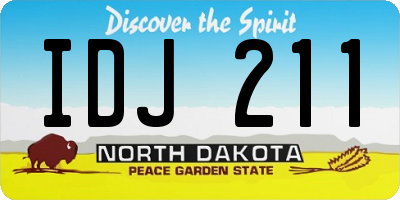 ND license plate IDJ211