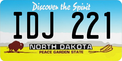 ND license plate IDJ221