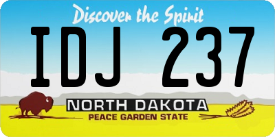 ND license plate IDJ237