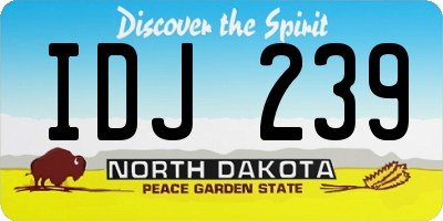ND license plate IDJ239