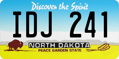 ND license plate IDJ241