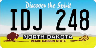 ND license plate IDJ248