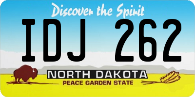 ND license plate IDJ262