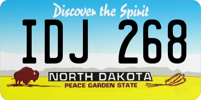 ND license plate IDJ268