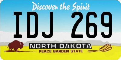 ND license plate IDJ269