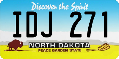 ND license plate IDJ271