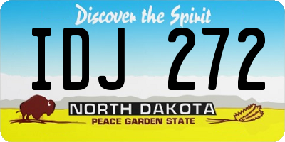 ND license plate IDJ272