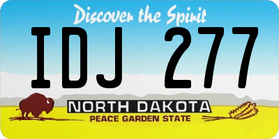 ND license plate IDJ277