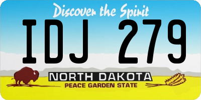 ND license plate IDJ279