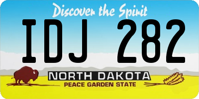 ND license plate IDJ282
