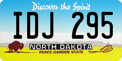ND license plate IDJ295
