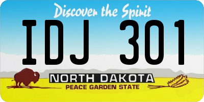 ND license plate IDJ301