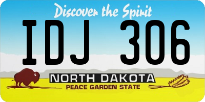 ND license plate IDJ306