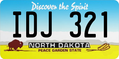 ND license plate IDJ321
