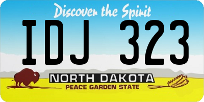 ND license plate IDJ323