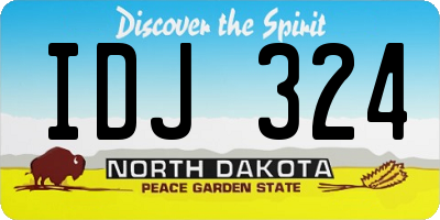 ND license plate IDJ324