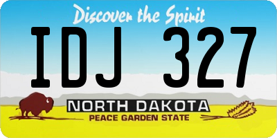ND license plate IDJ327