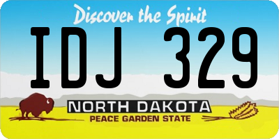 ND license plate IDJ329
