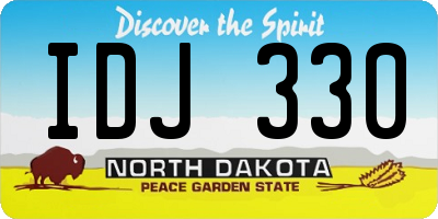 ND license plate IDJ330