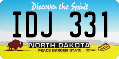ND license plate IDJ331