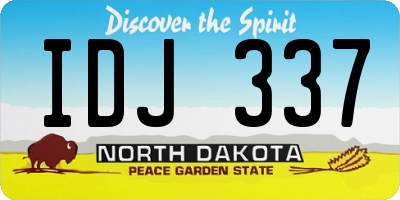 ND license plate IDJ337