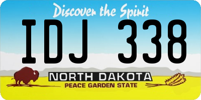ND license plate IDJ338