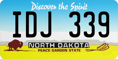 ND license plate IDJ339