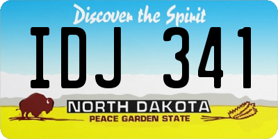 ND license plate IDJ341