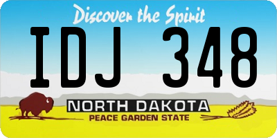 ND license plate IDJ348