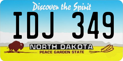 ND license plate IDJ349