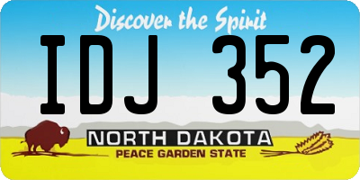 ND license plate IDJ352