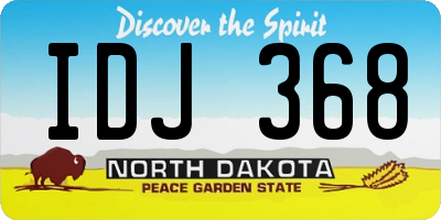 ND license plate IDJ368