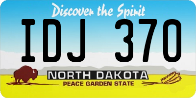 ND license plate IDJ370
