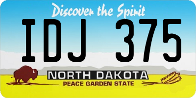 ND license plate IDJ375