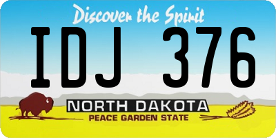 ND license plate IDJ376