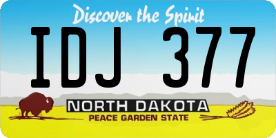 ND license plate IDJ377