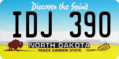 ND license plate IDJ390