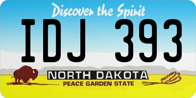 ND license plate IDJ393