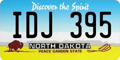 ND license plate IDJ395