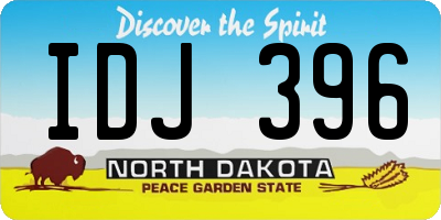 ND license plate IDJ396