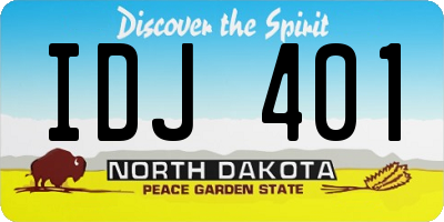 ND license plate IDJ401