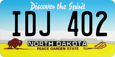 ND license plate IDJ402