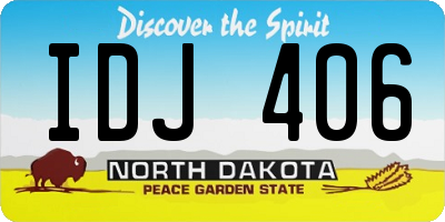 ND license plate IDJ406