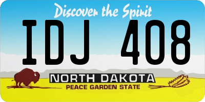 ND license plate IDJ408