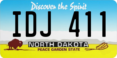 ND license plate IDJ411