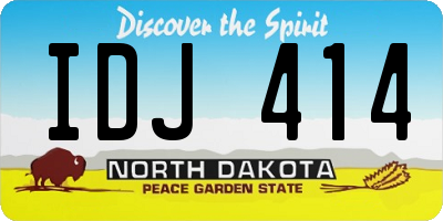 ND license plate IDJ414