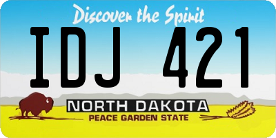 ND license plate IDJ421
