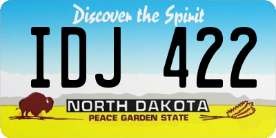 ND license plate IDJ422